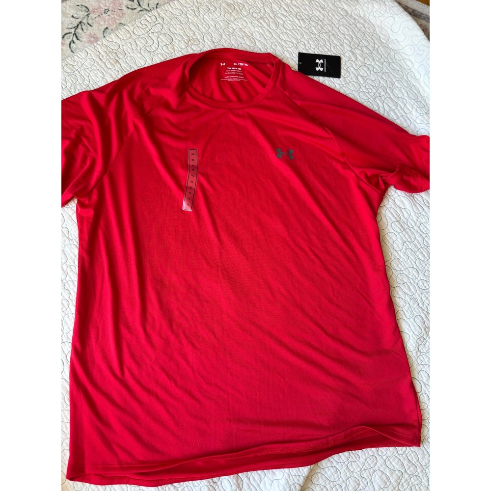 Under‎ Armour Mens Tech 2.0 Short Sleeve Shirt Red Size XL